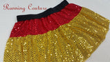 Winnie the Pooh inspired sparkle women's running skirt