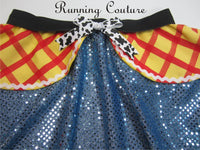 Woody inspired sparkle women's running skirt