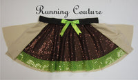 Yoda inspired women's sparkle running skirt